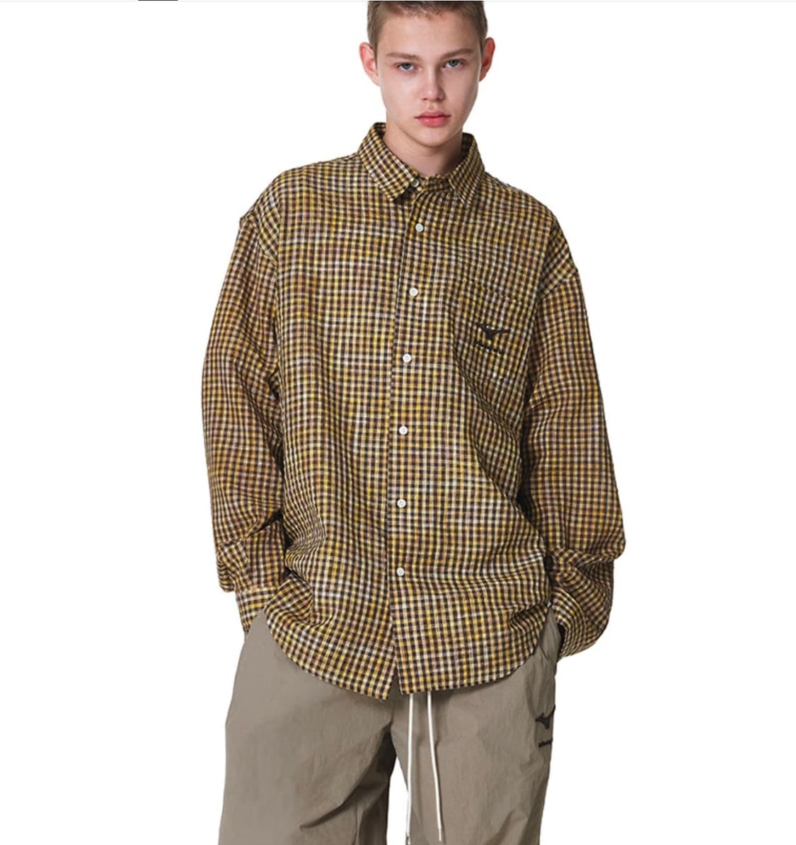 미즈노 x STU 셔츠 (L) 엘로우 상품이미지2