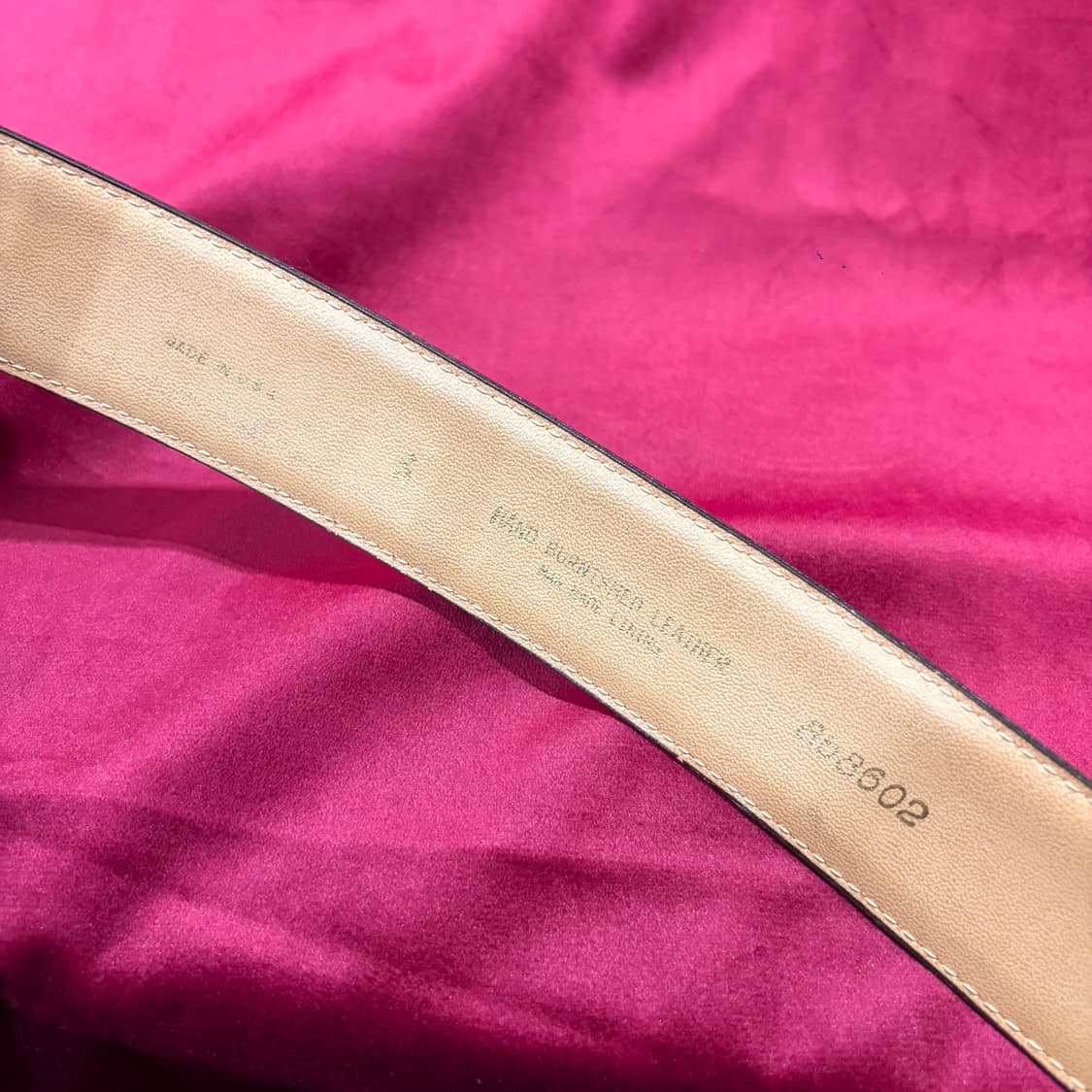 골든 버클 핸드 바니시드 레더 벨트 made in USA 상품이미지3