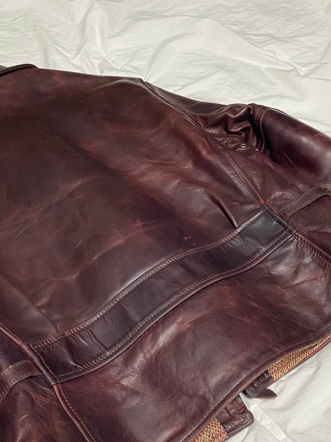 에어로 레더 클로딩 하프벨트 크롬악셀 호스하이드 레더자켓 38Size 상품이미지6