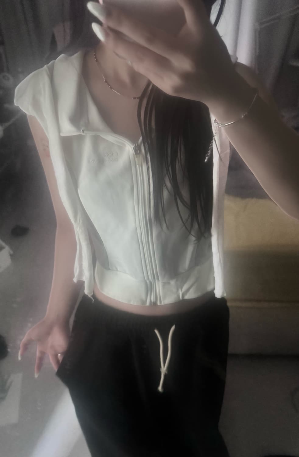오호스 머플러 복서 후디 베스트 집업 상품이미지1