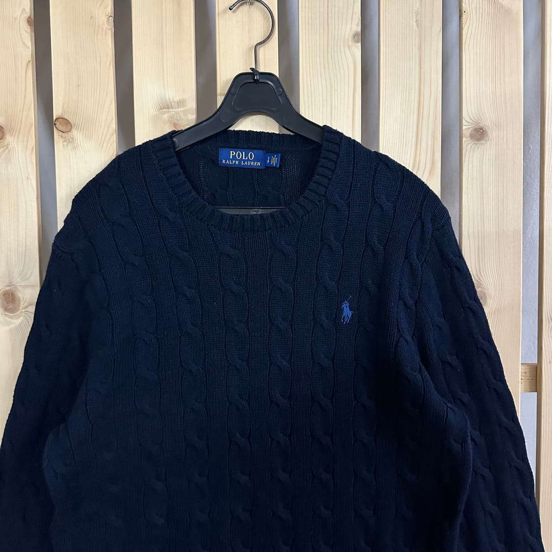 (M~L) 폴로 랄프로렌 네이비 케이블 니트 스웨터 상품이미지4