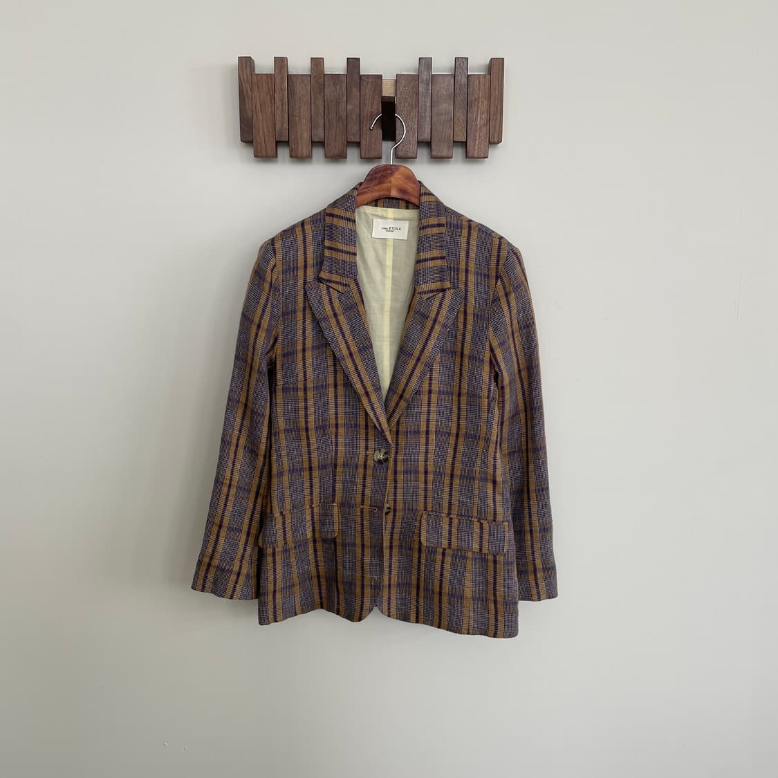 이자벨마랑 린넨 체크 블레이저 상품이미지3