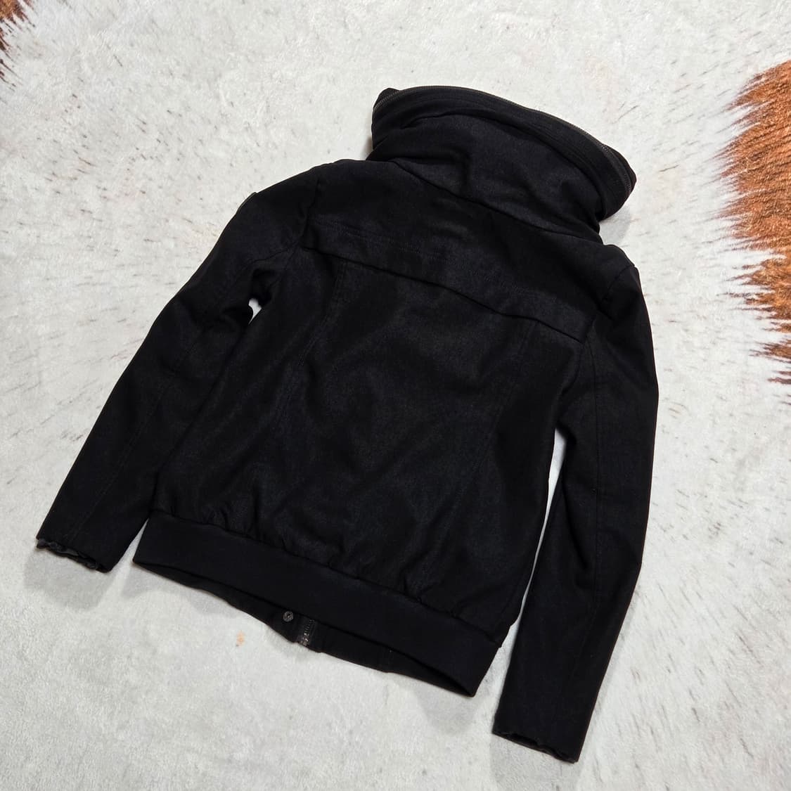 빈티지 하이넥 블랙 나일론 점퍼 상품이미지5