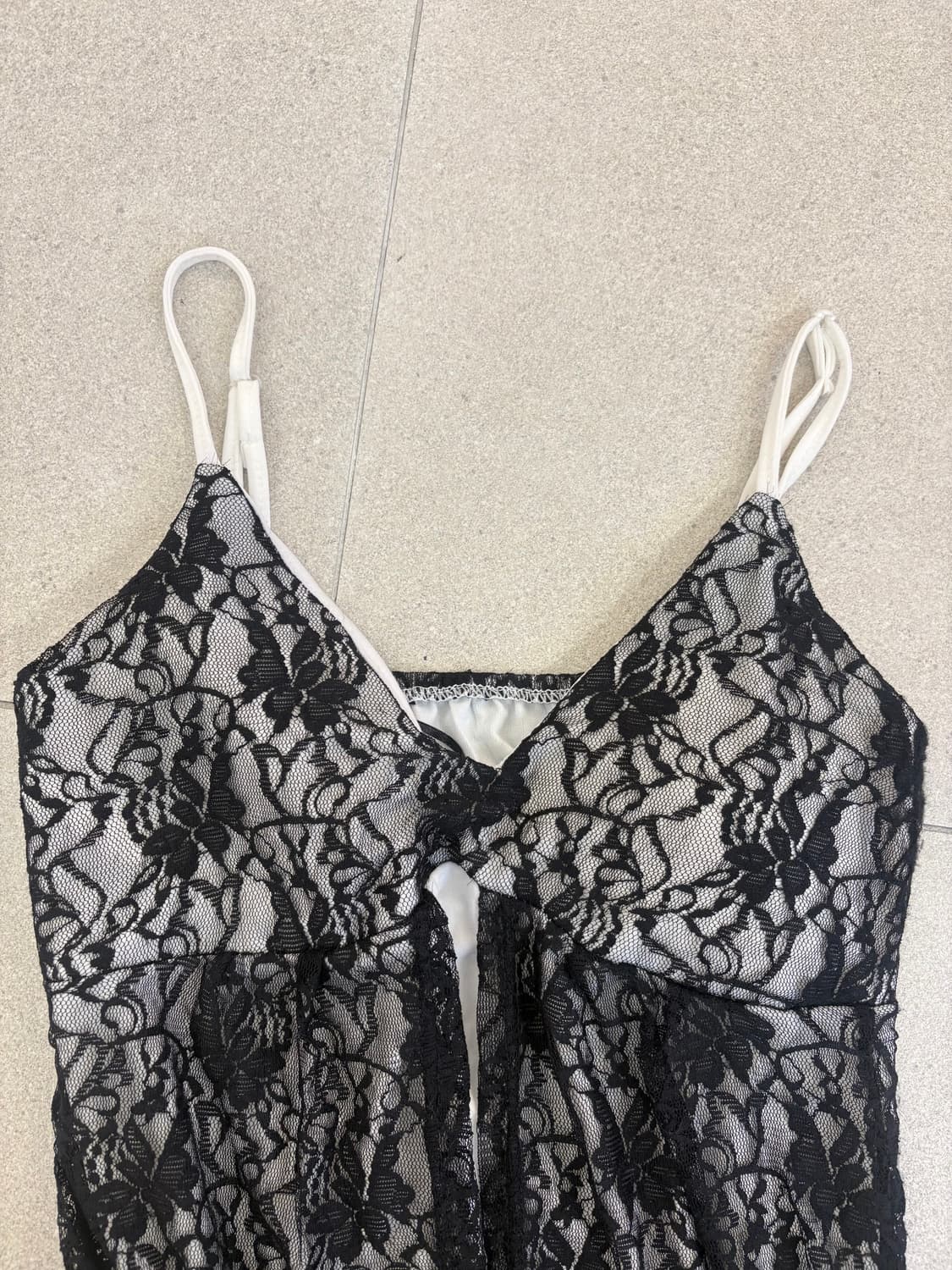 레이스 슬릿 나시 원피스 상품이미지3