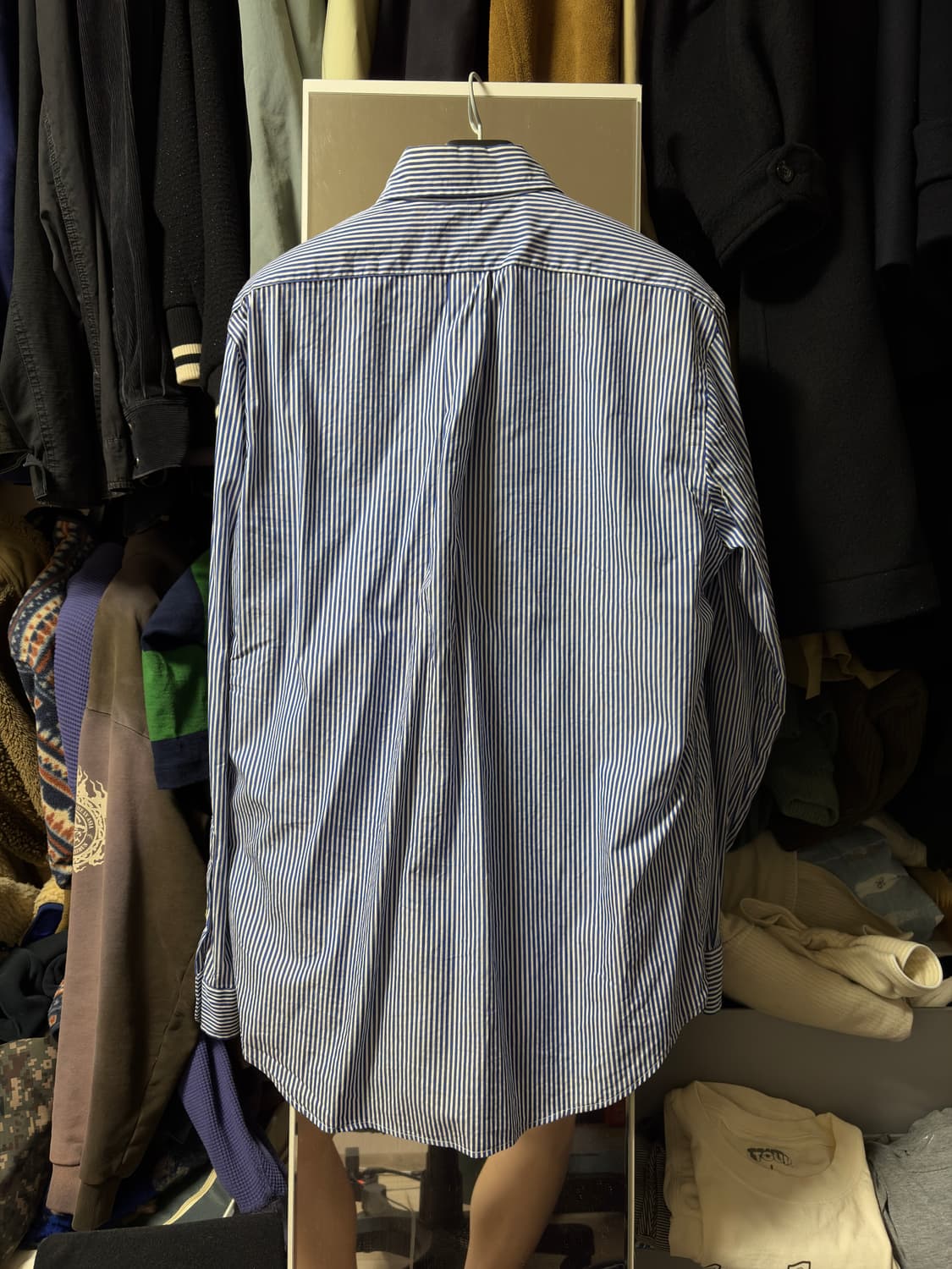 폴로 스트라이프 코튼 스트레치 셔츠 클래식핏 M사이즈 상품이미지2