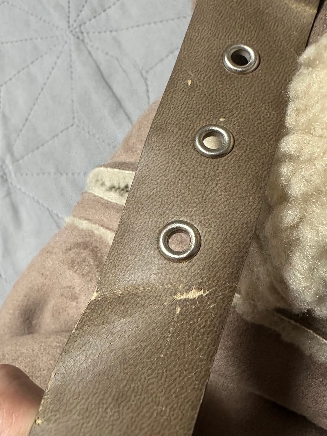 Stylish brown 하이넥 무스탕 상품이미지5