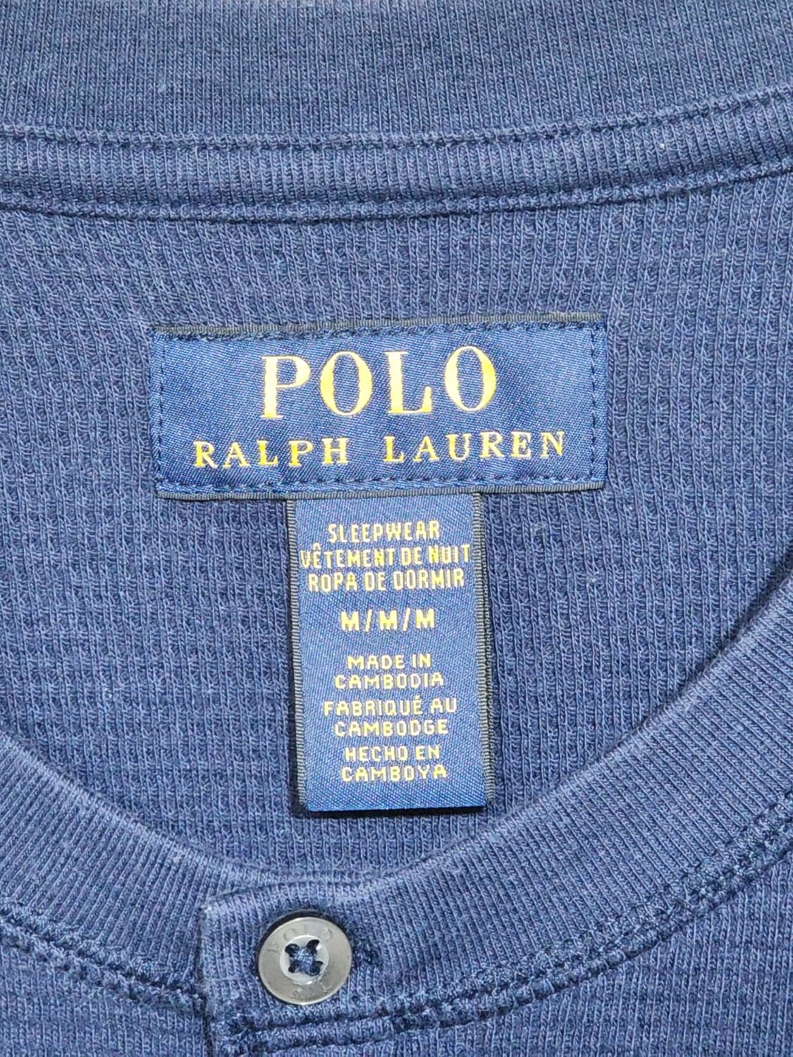 (M) 랄프로렌 폴로 헨리넥 티셔츠 네이비 긴팔티  상품이미지3