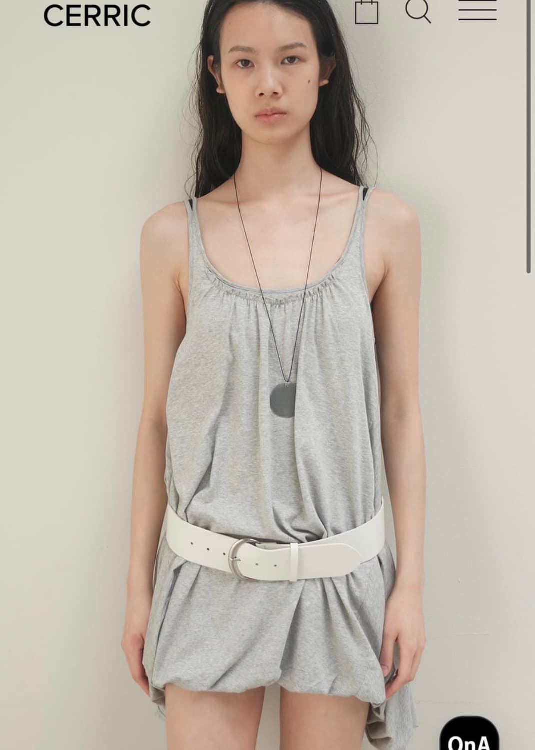 세릭 벌룬 슬리브 원피스 상품이미지1