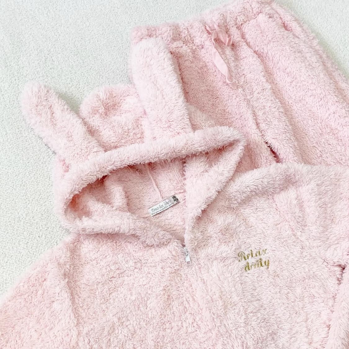 우사미미 핑크 룸웨어 세트 상품이미지2