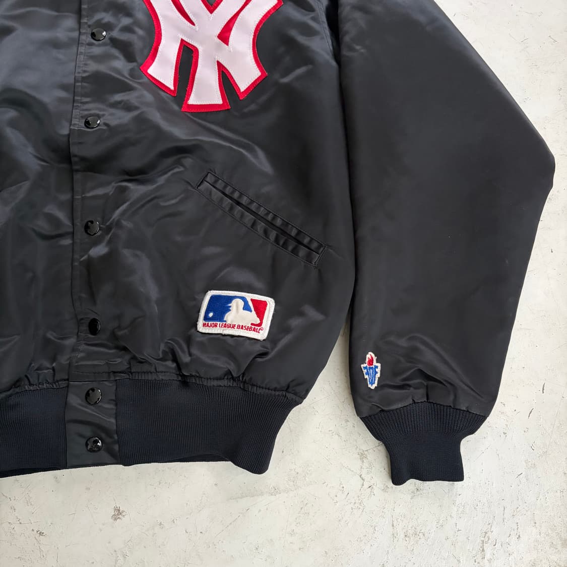 80s USA Felco 뉴욕 양키스 빈티지 바시티 자켓 M 상품이미지3