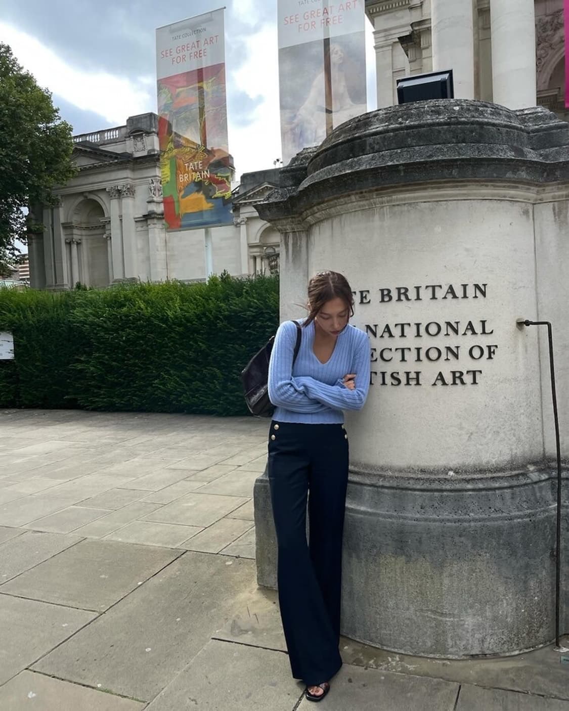 메모오피셜 슬랙스 에디터 - 네이비 상품이미지2