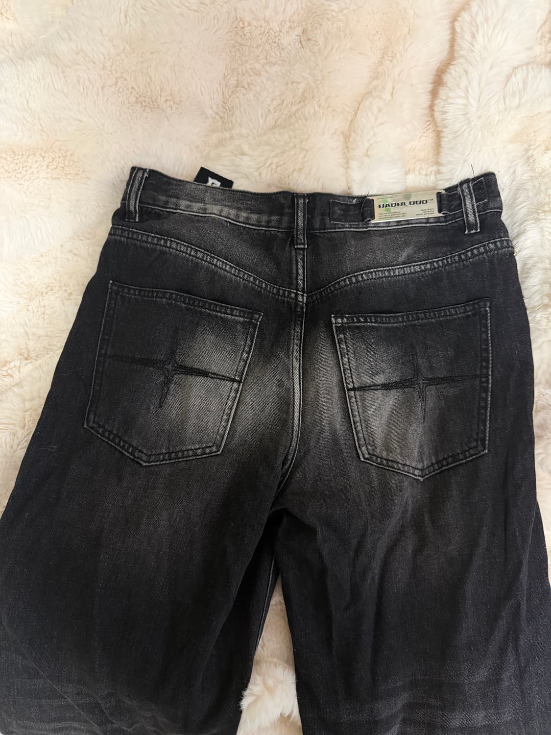 배드블러드 스터드 블랙 데님 팬츠 xs 상품이미지2