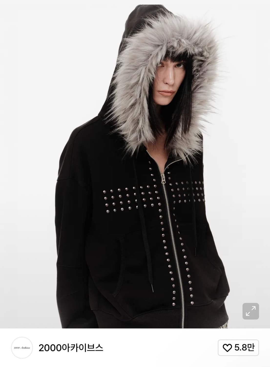 2000아카이브스 퍼 후드집업 상품이미지1