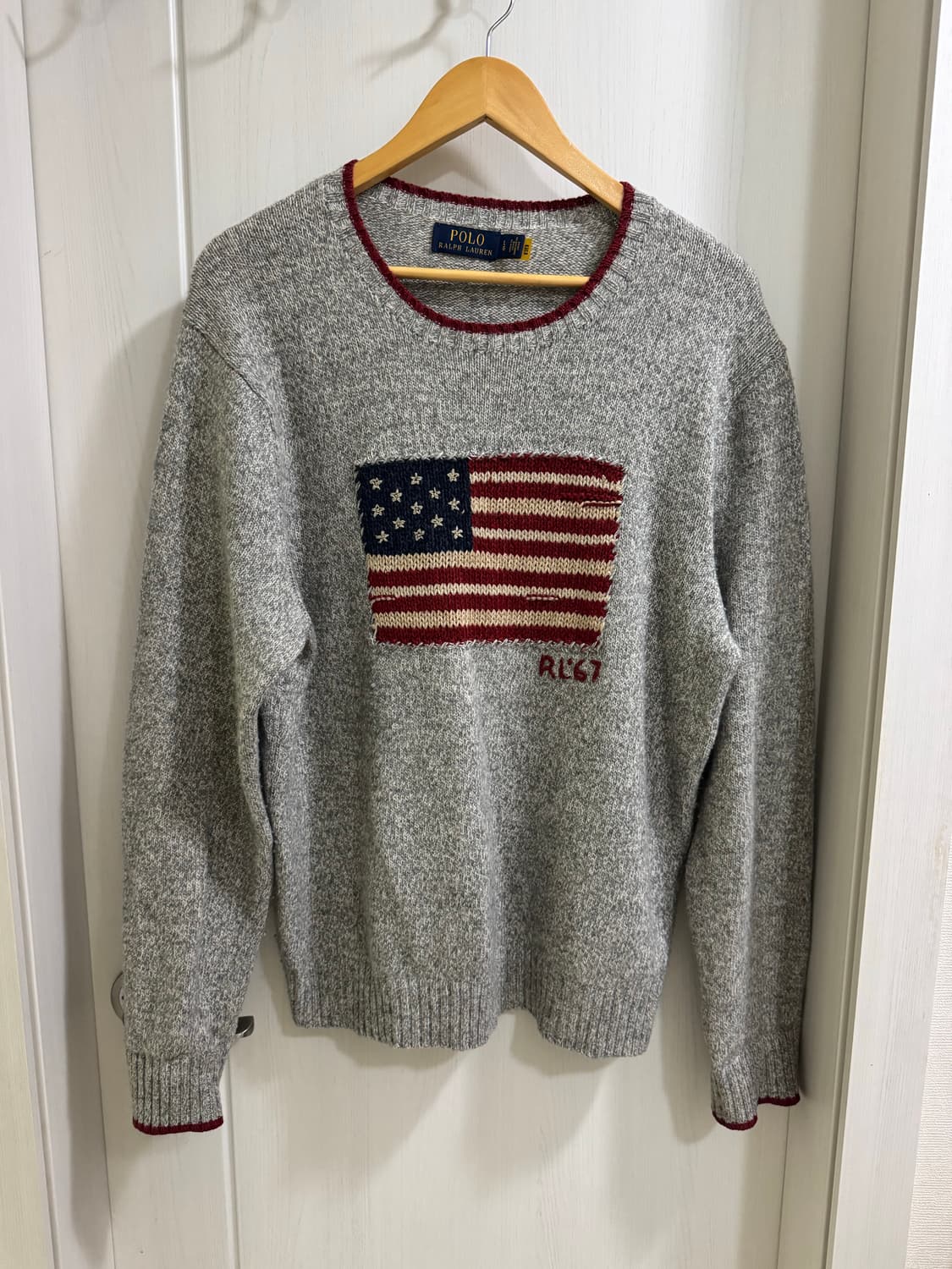 폴로 랄프로렌 성조기 니트 스웨터 그레이 상품이미지2