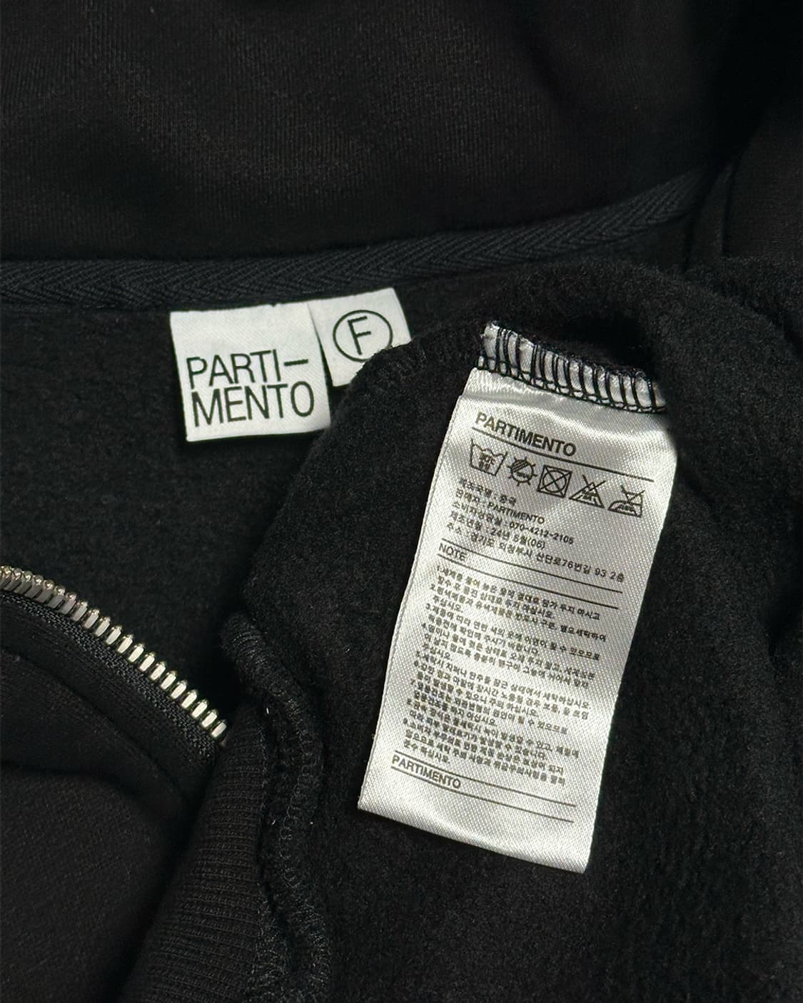 파르티멘토 기모 반집업 크롭 맨투맨 상품이미지4