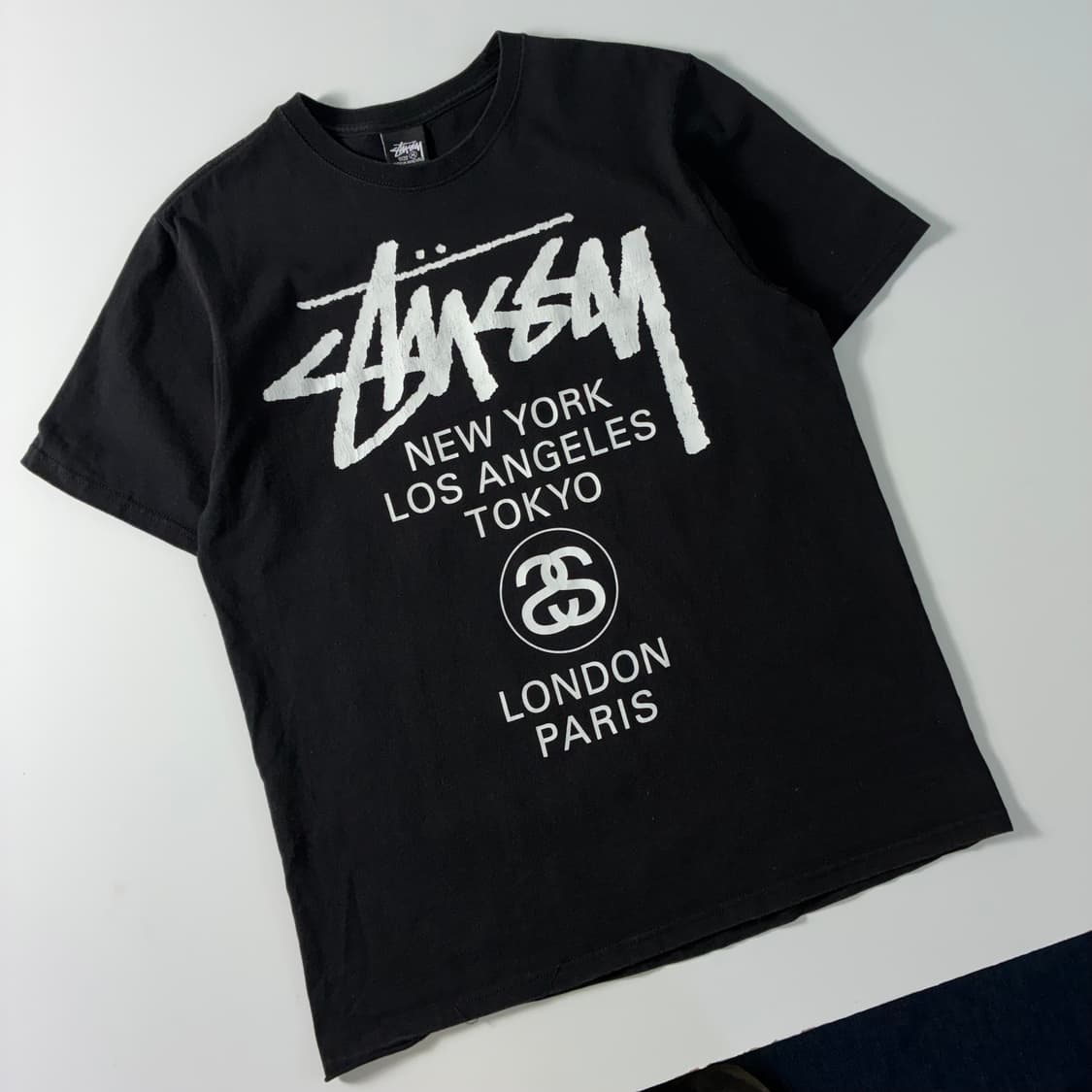 Stussy  스투시 월드투어 블랙 반팔티셔츠  상품이미지3