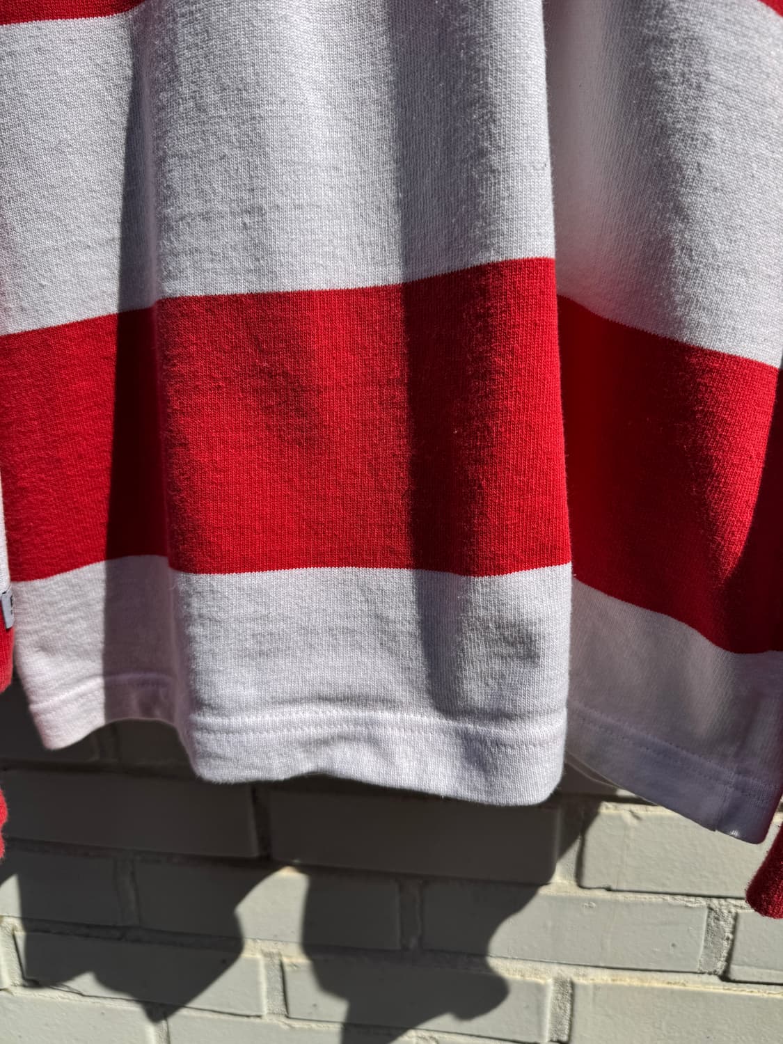 [S]BARBARIAN 바바리안 캐나다제 레드 스트라이프 럭비 티셔츠 상품이미지4