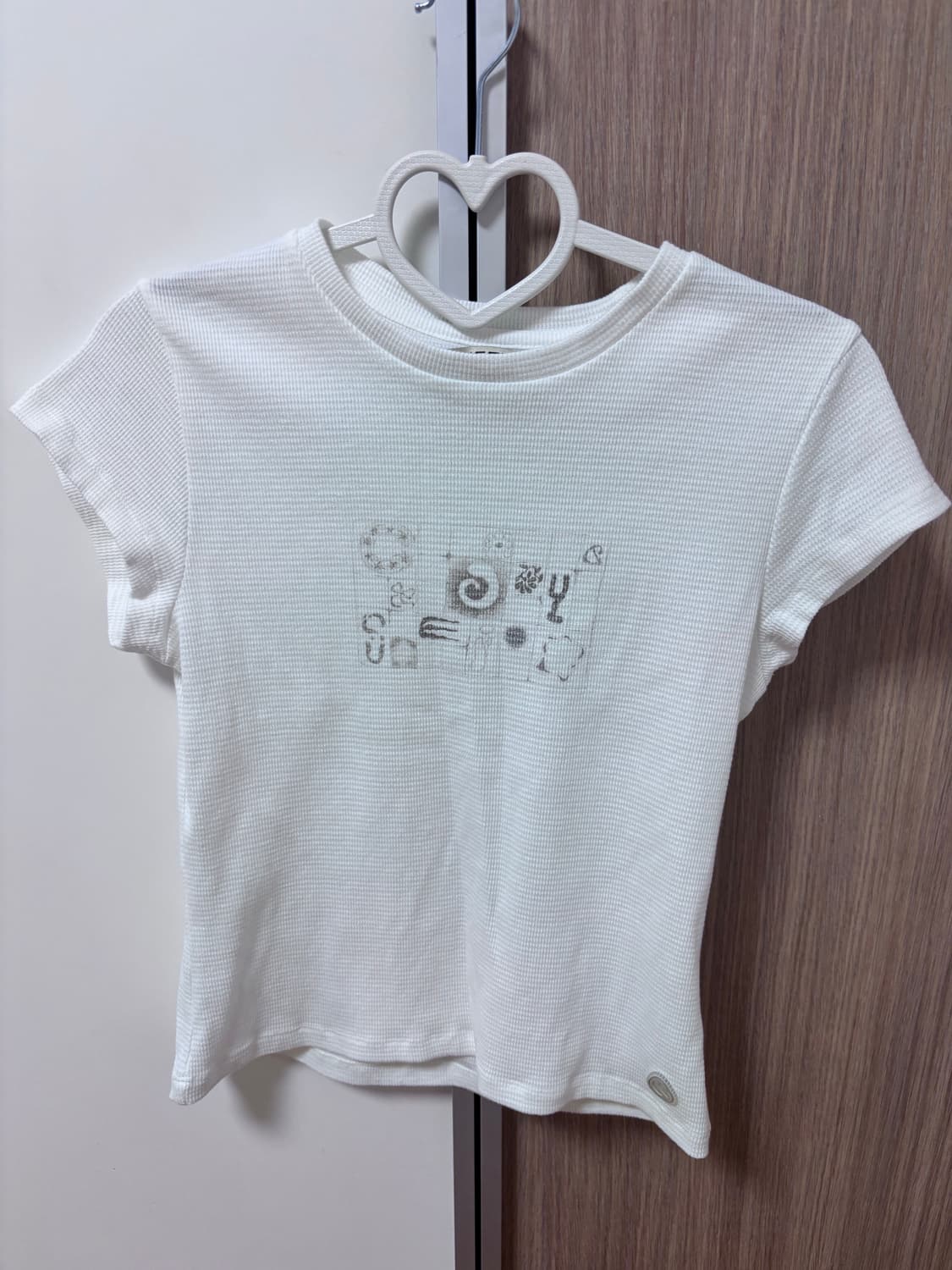 coyseio waffle t-shirt ivory 상품이미지4