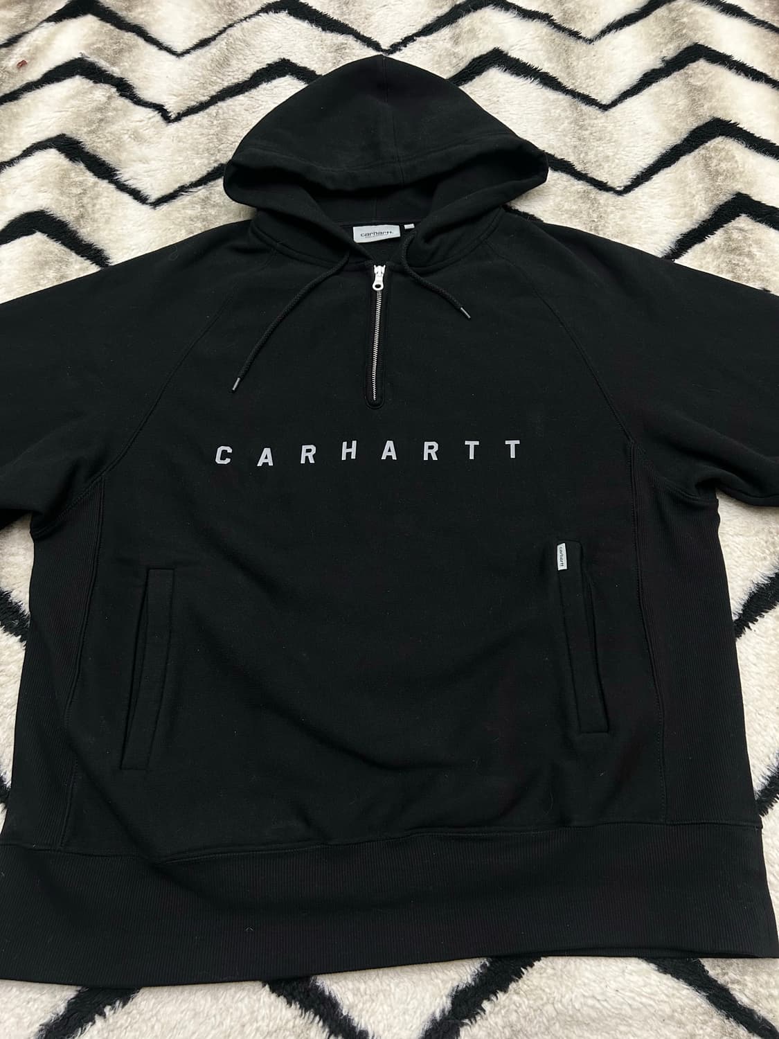 [L]칼하트Wip 스펠로고 아노락 후드/기모/가오리핏 상품이미지3