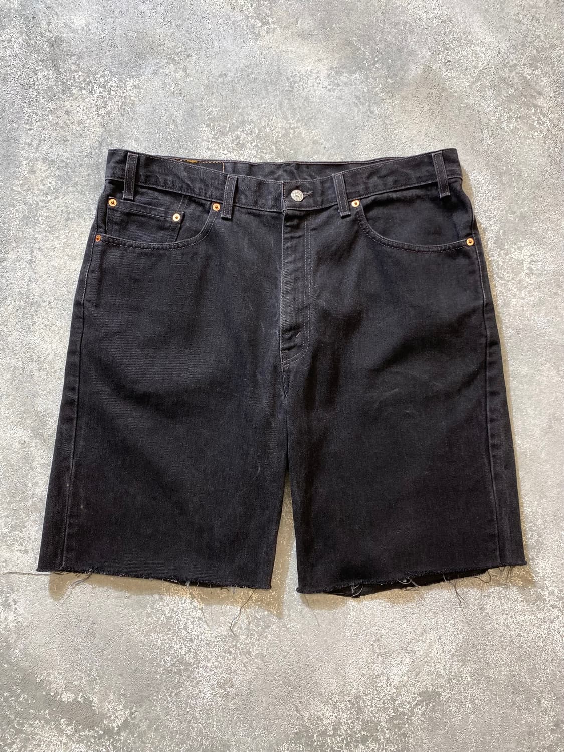 [36-37] 00s Levi's 550 리바이스 블랙 데님 쇼츠 상품이미지4