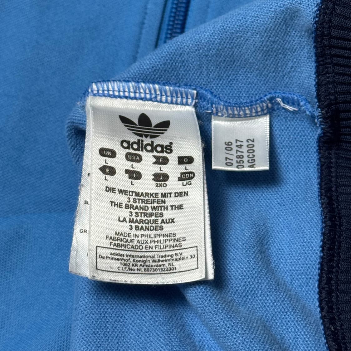 (L) 00s 아디다스 베켄바우어 트랙탑 져지 블루 네이비 상품이미지4