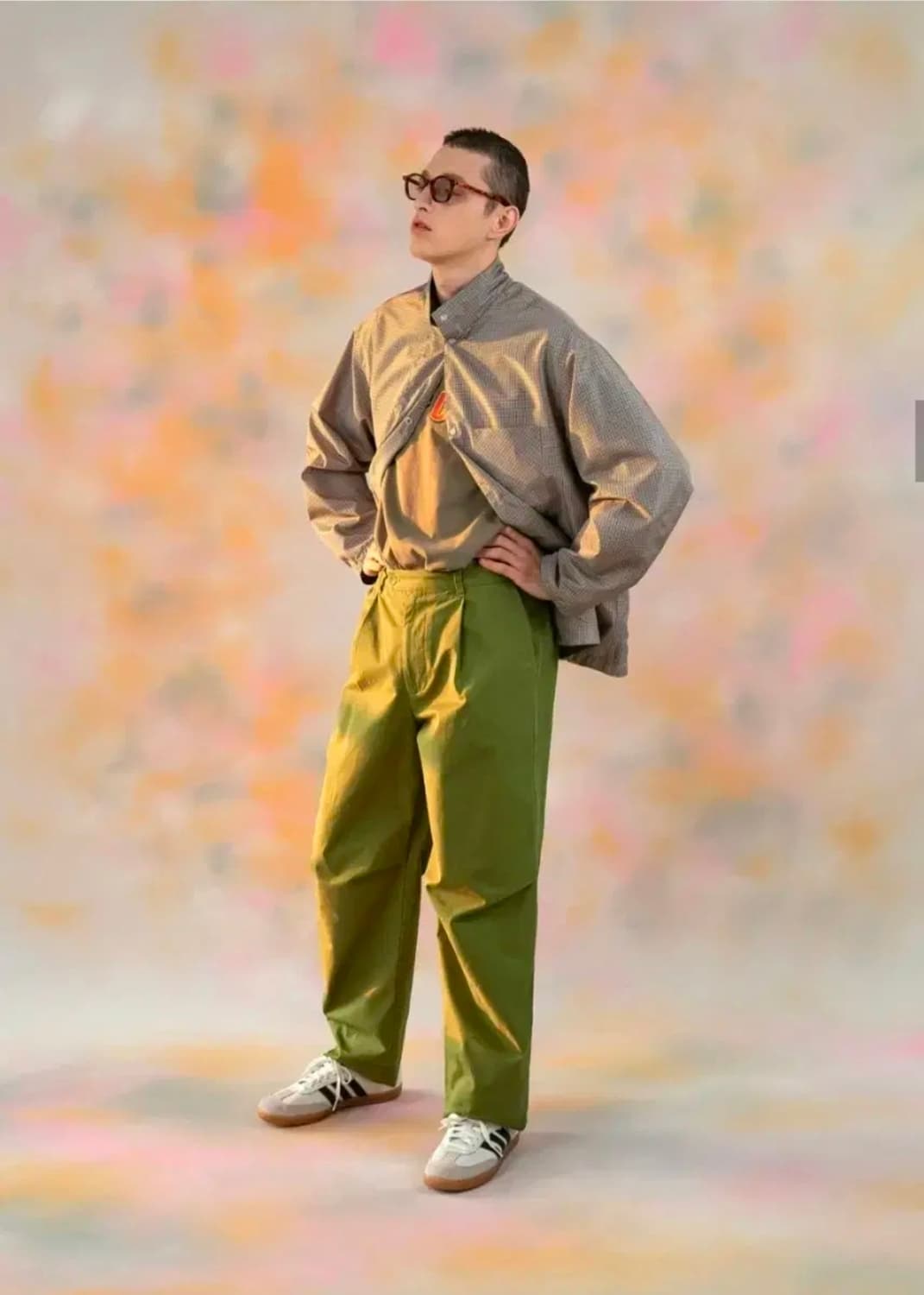 셔터 빈티지 워시드 턱 치노 팬츠 피그린 M 상품이미지4