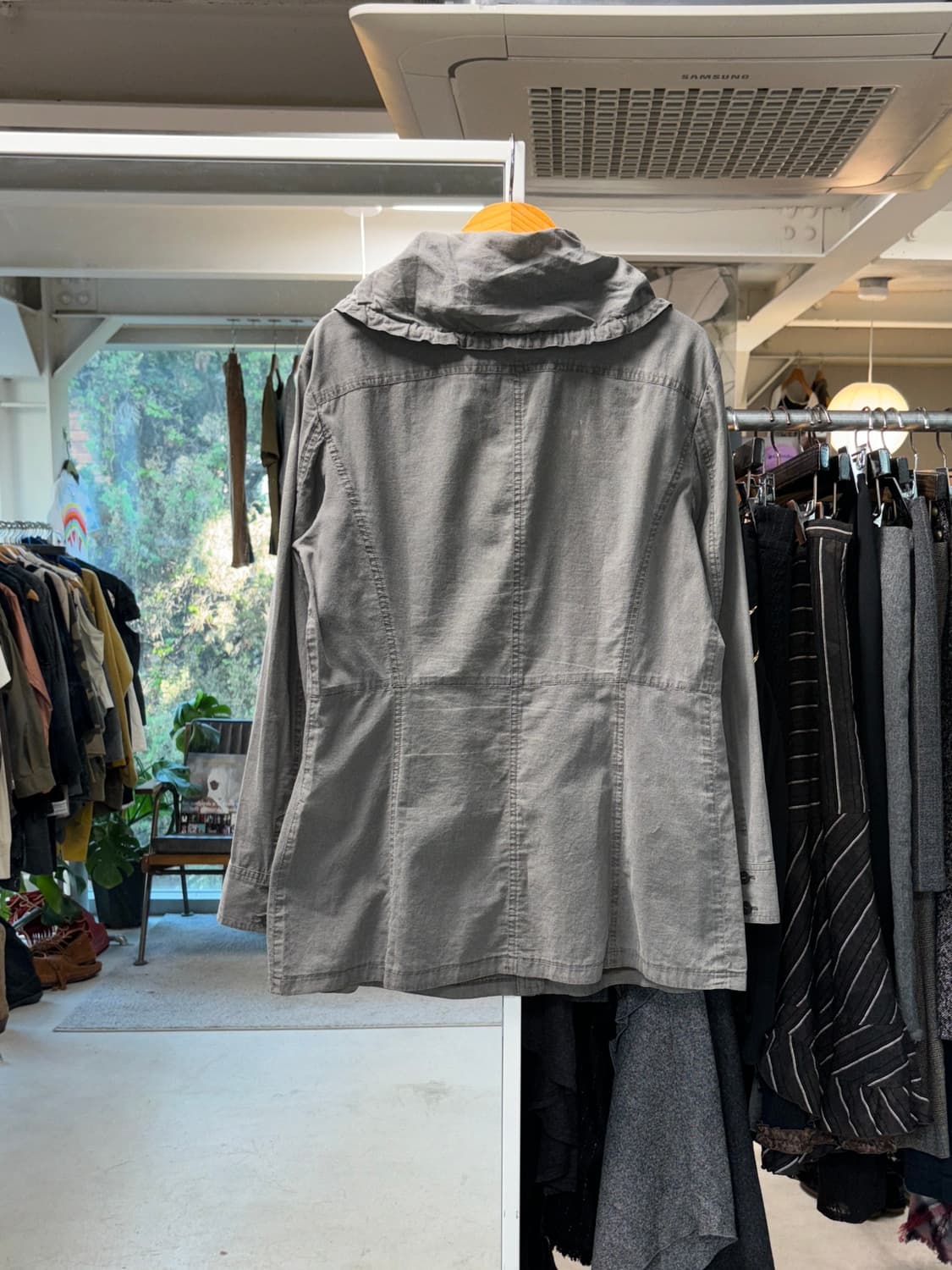 Intellection 하이넥 코튼 자켓 상품이미지2