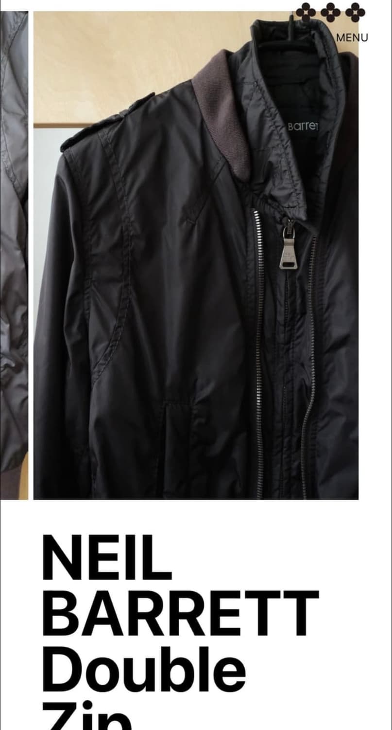 NEIL BARRETT Double Zip Up Bomber 봄버 상품이미지5