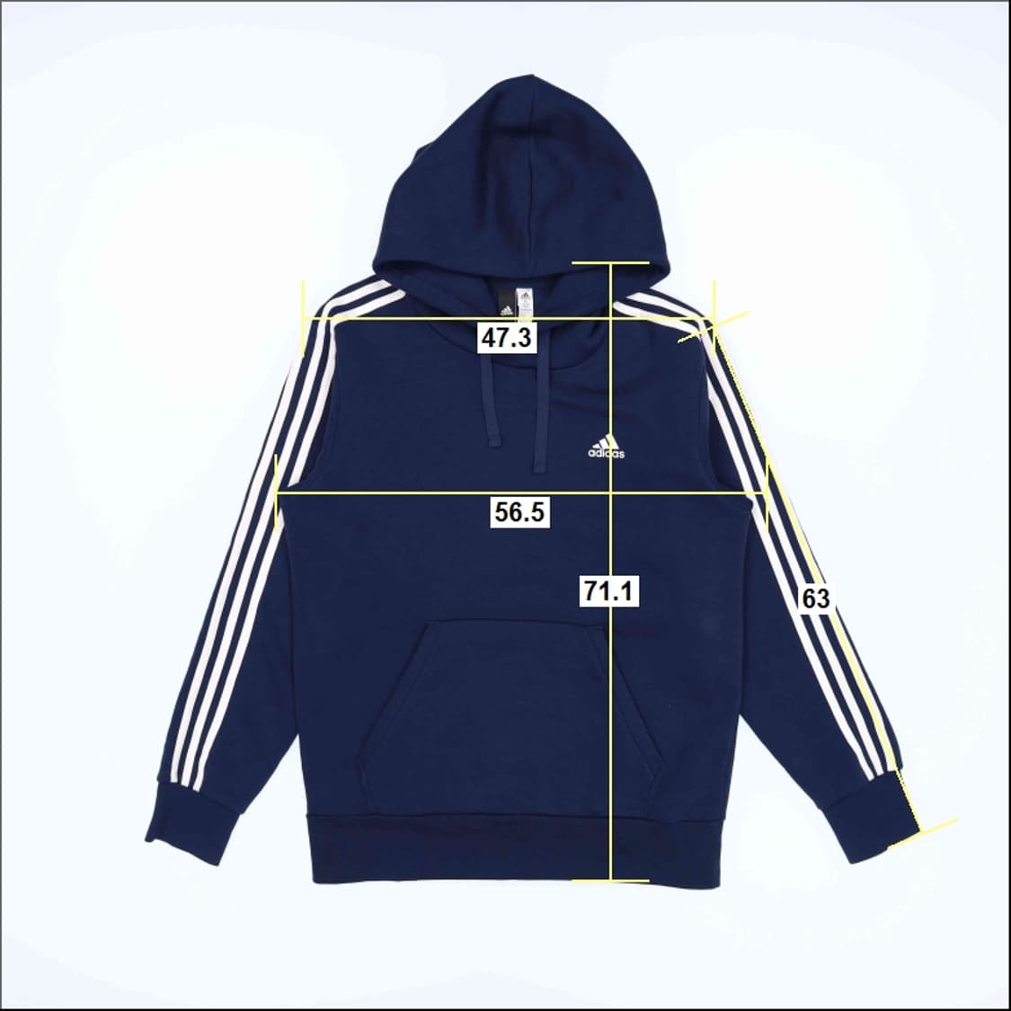 [105] 아디다스 남성 삼선 네이비 후드 티셔츠 N6956 상품이미지5