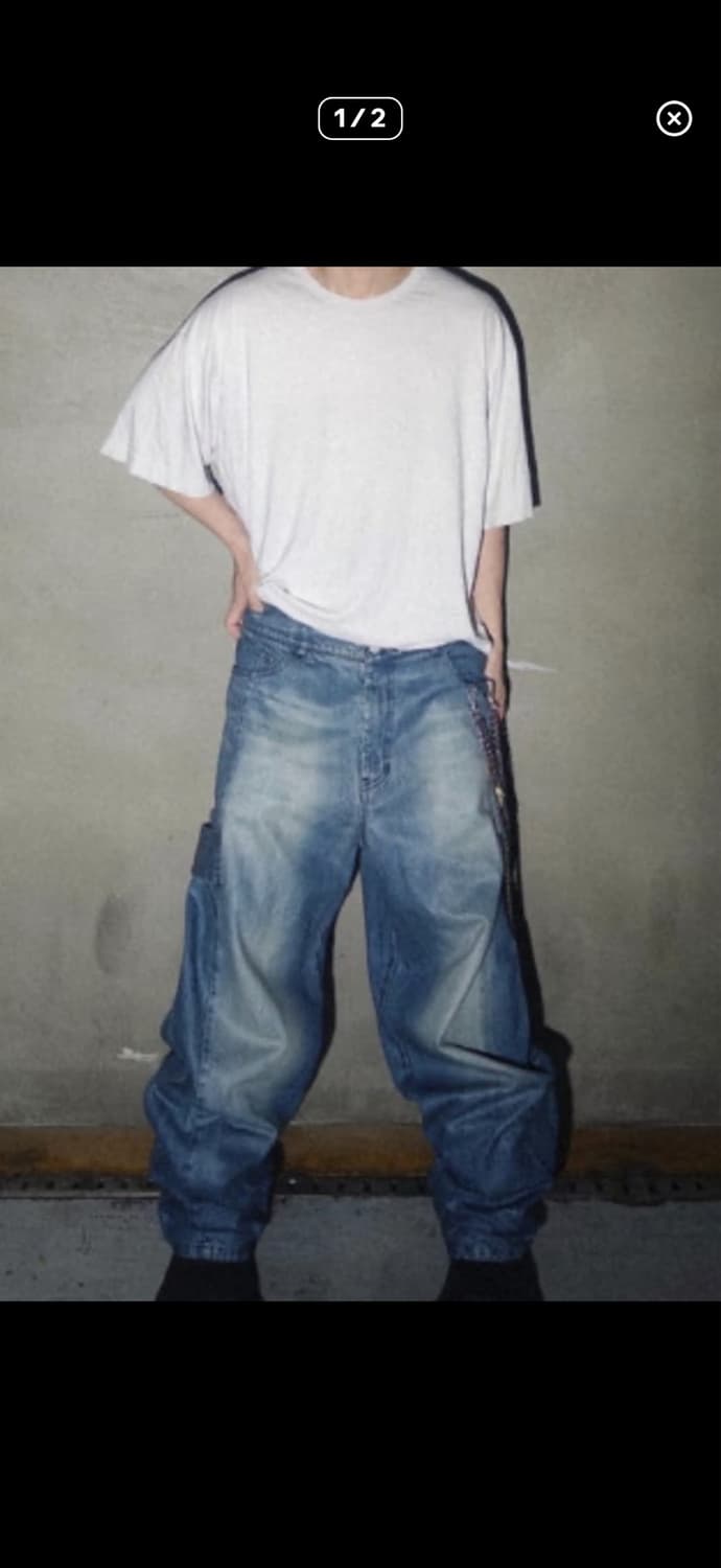 PAS - 066 SAGGY JEANS (블랙, 청 모두 보유) 상품이미지1