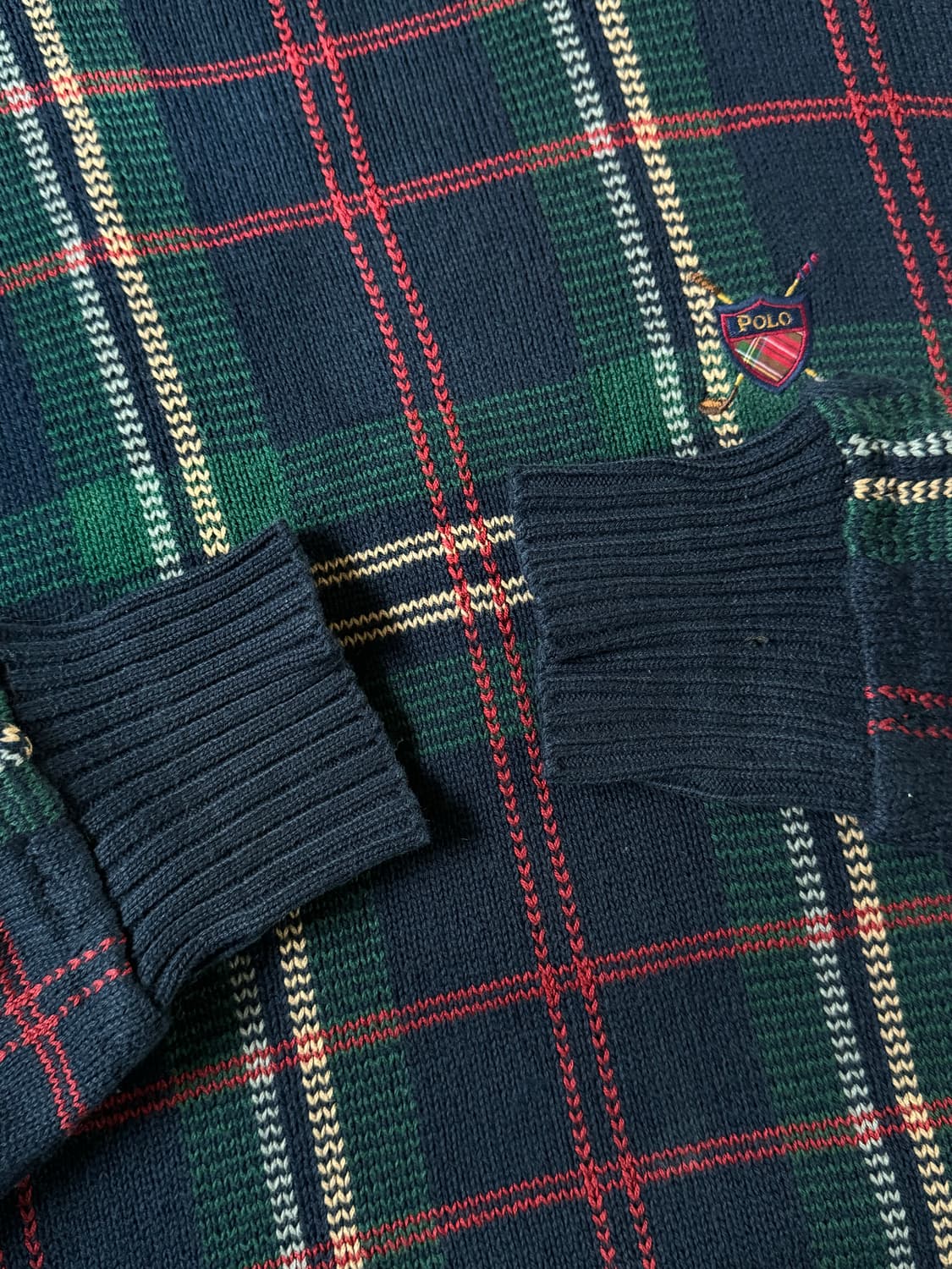 폴로 랄프로렌 타탄체크 방패로고 니트  상품이미지4