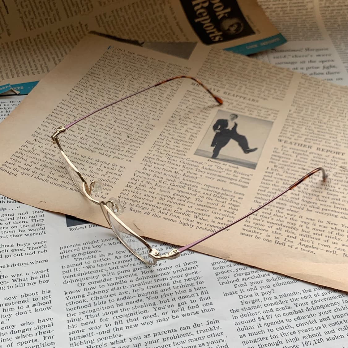 [픽키-717] 데드스탁 슬림 골드 스퀘어 초경량 빈티지안경 상품이미지3