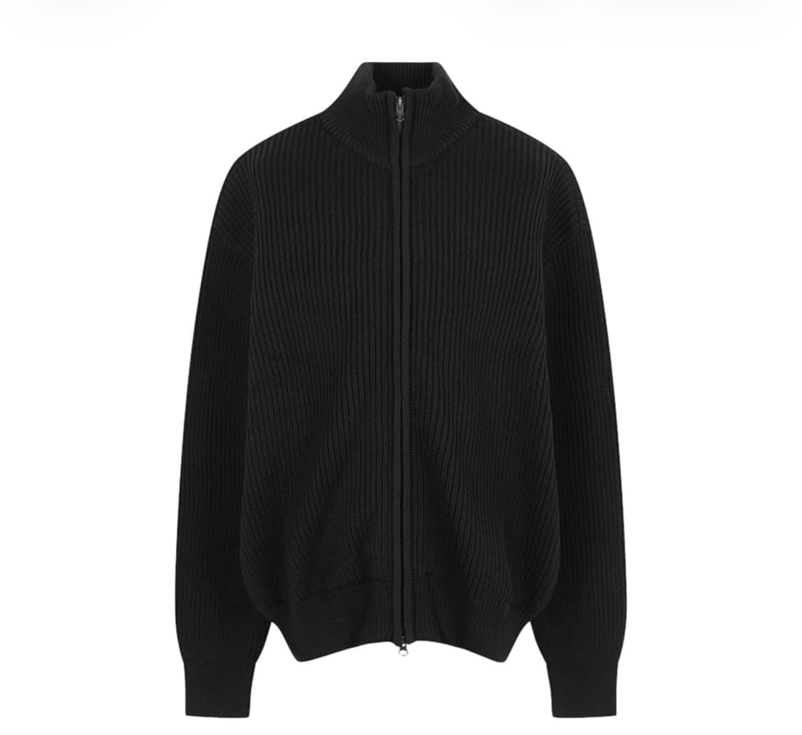 아모멘토 풀 니들 니트집업 상품이미지1