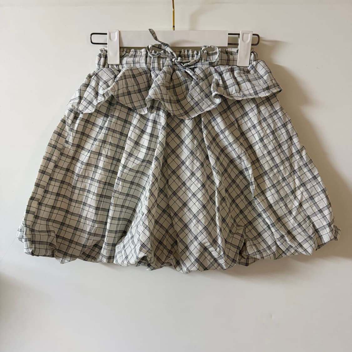 새상품 여자 프릴 체크 스커트 상품이미지1