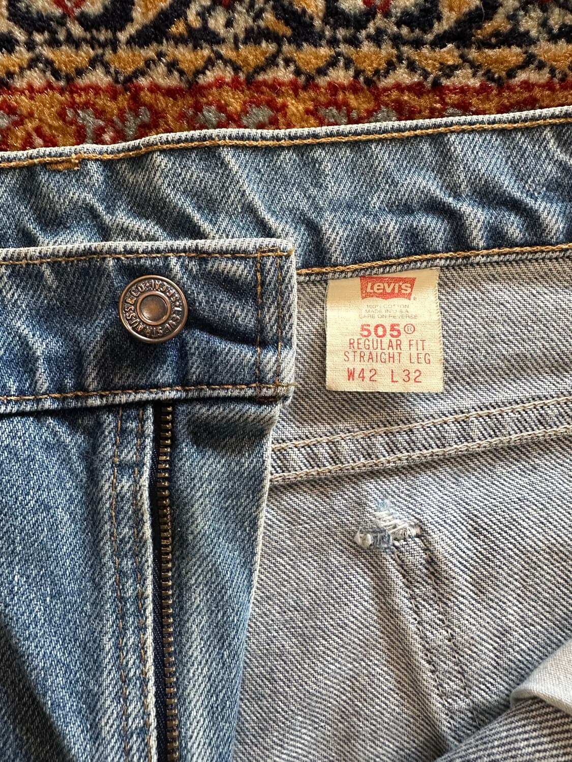 90s Levi's 505 "Blank Orange Tab" (USA) 상품이미지5