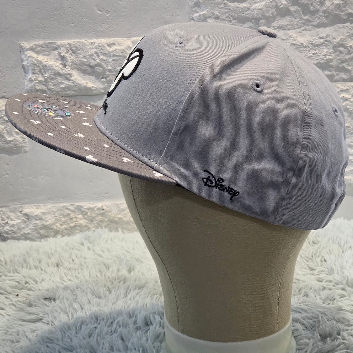 L2-5:디즈니 미키 체크 플랫 바이저 스냅백 56~58cm-거의새거 상품이미지2