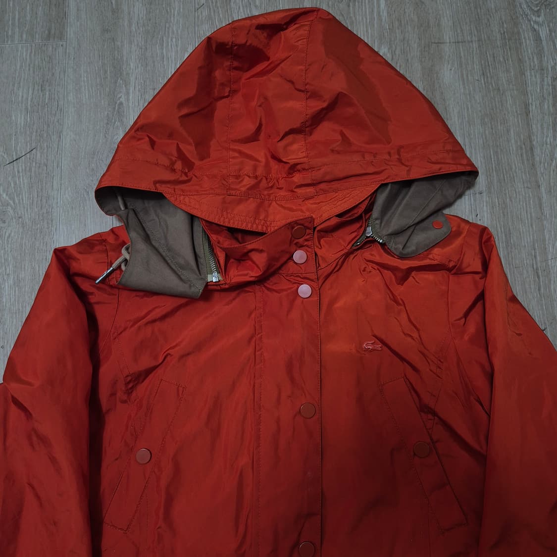 라코스테 여성 로고 후드 바람막이 자켓 (38) 상품이미지2