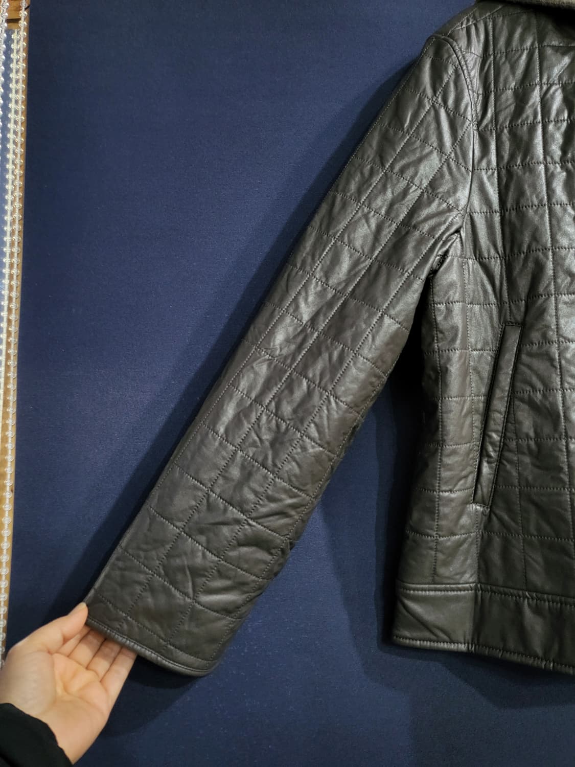 ROOM9 합성가죽 퀼팅후드자켓(새상품) 상품이미지2