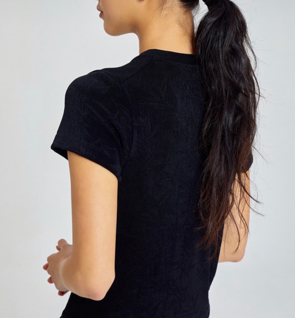 teak BAMBOO JACQUARD JERSEY TOP 상품이미지1