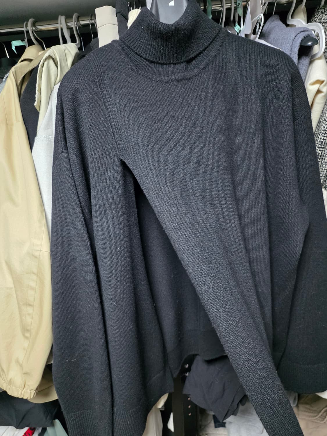 우영미 옆 절개 니트 50 상품이미지2