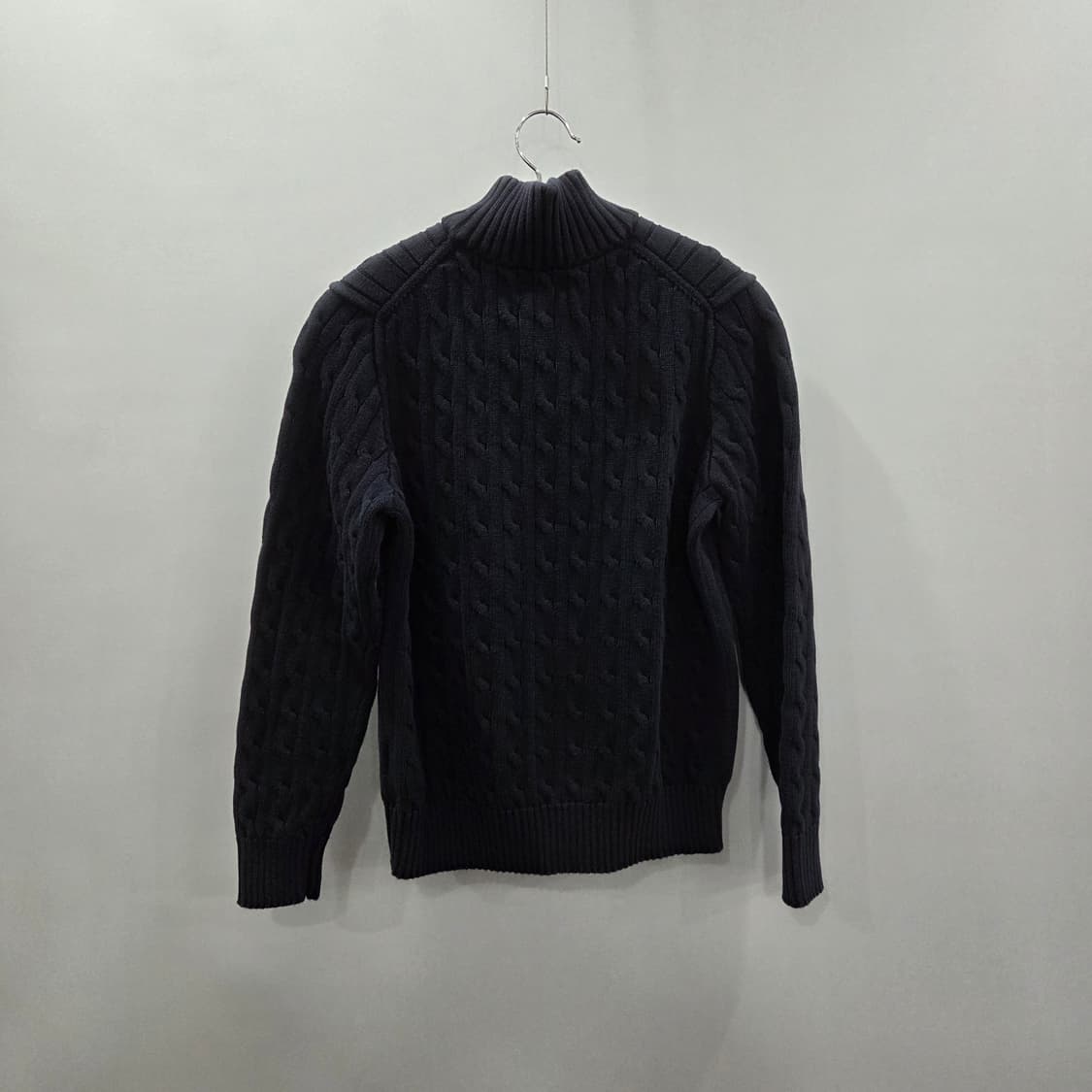 폴로랄프로렌 보이즈 풀오버 하프집업 케이블 니트 네이비 L/14/16 상품이미지5