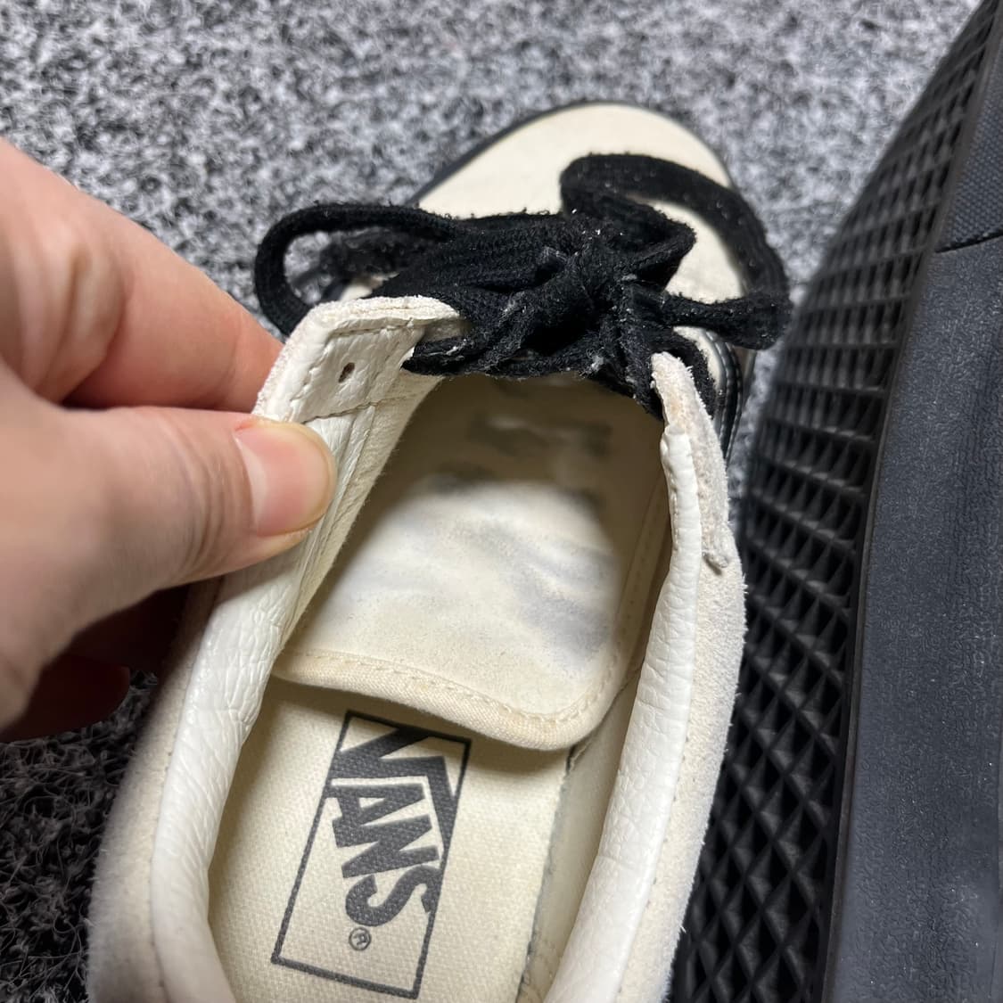 반스 올드스쿨 스웨이드 크림 블랙 240 상품이미지5