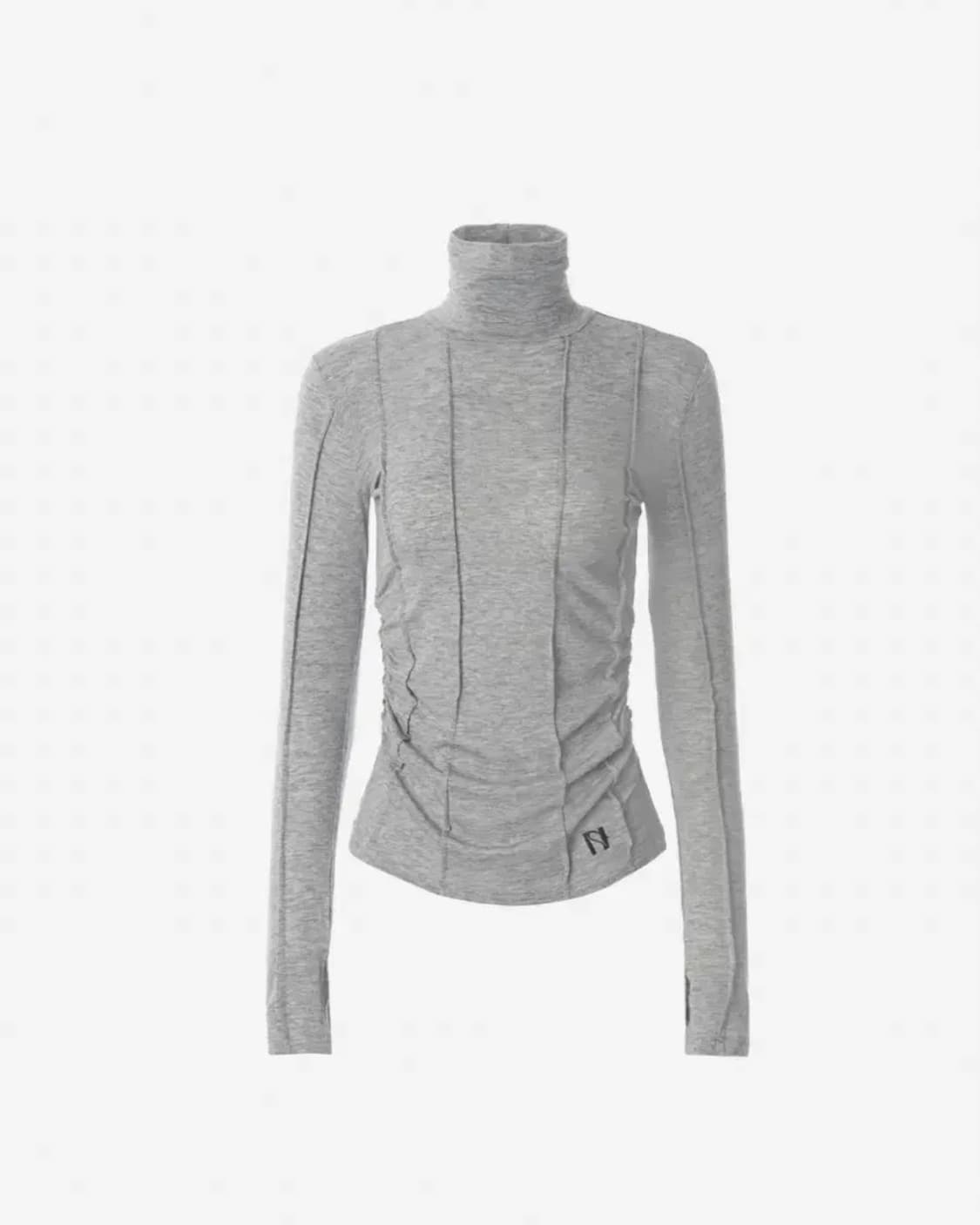 뉴얼린 - Winter Pin tuck See-Through Top 상품이미지1