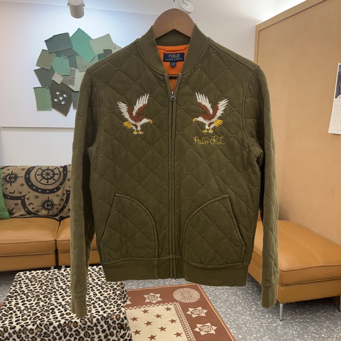 폴로 랄프로렌 스트릿 펑크 스카쟌 퀄팅 집업 자켓 L C09380 상품이미지3