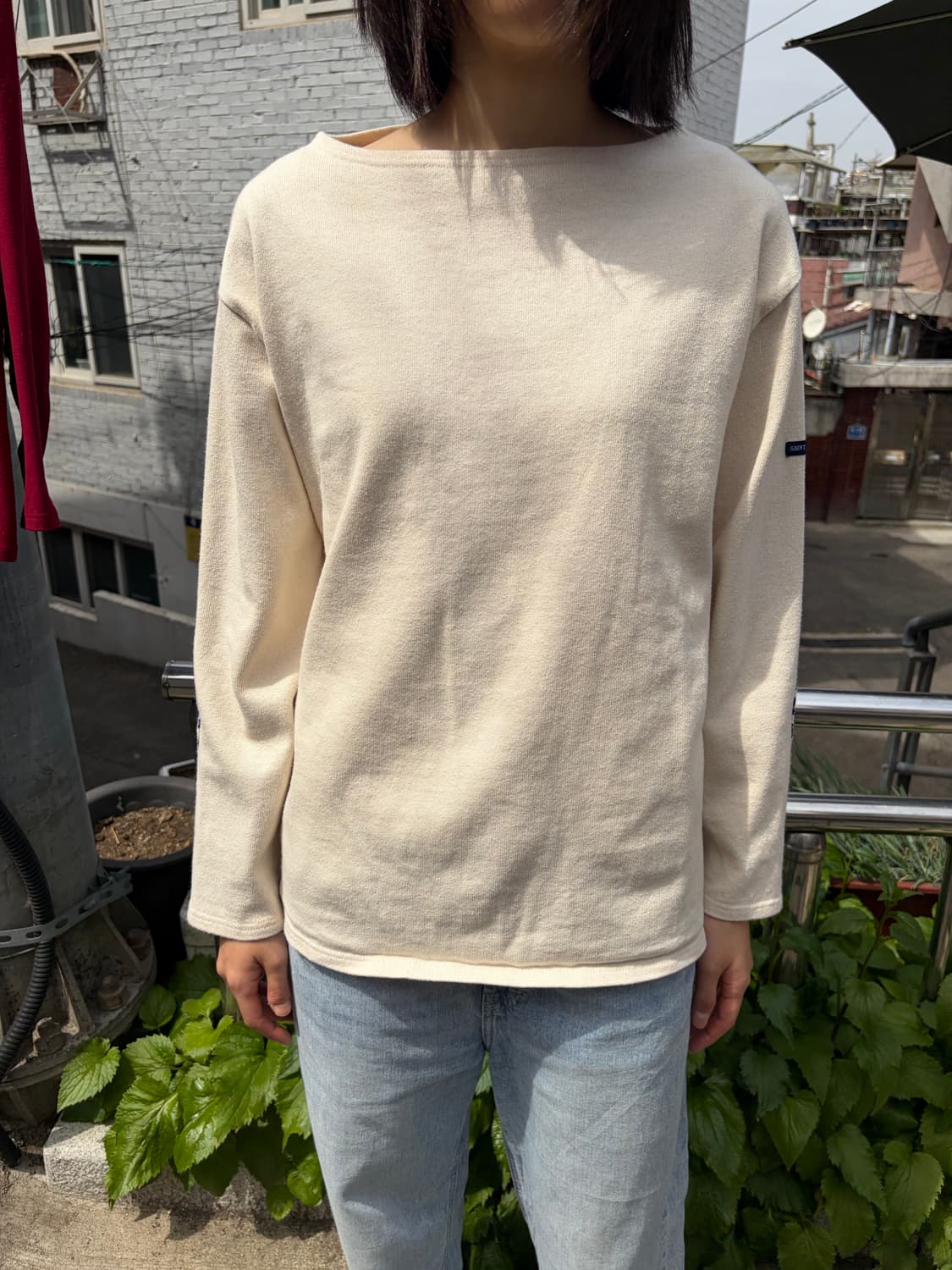 Saint James 엘보 패치 보트넥 니트 M 상품이미지4