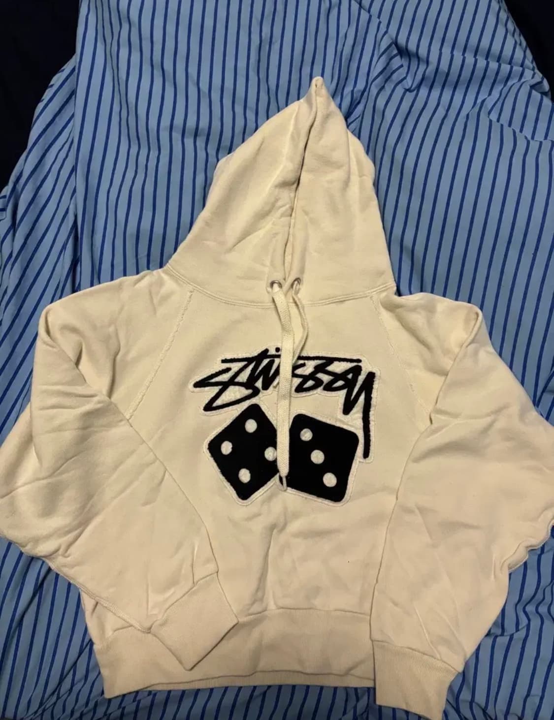 스투시 후드티 아이보리 주사위 다이스 상품이미지1