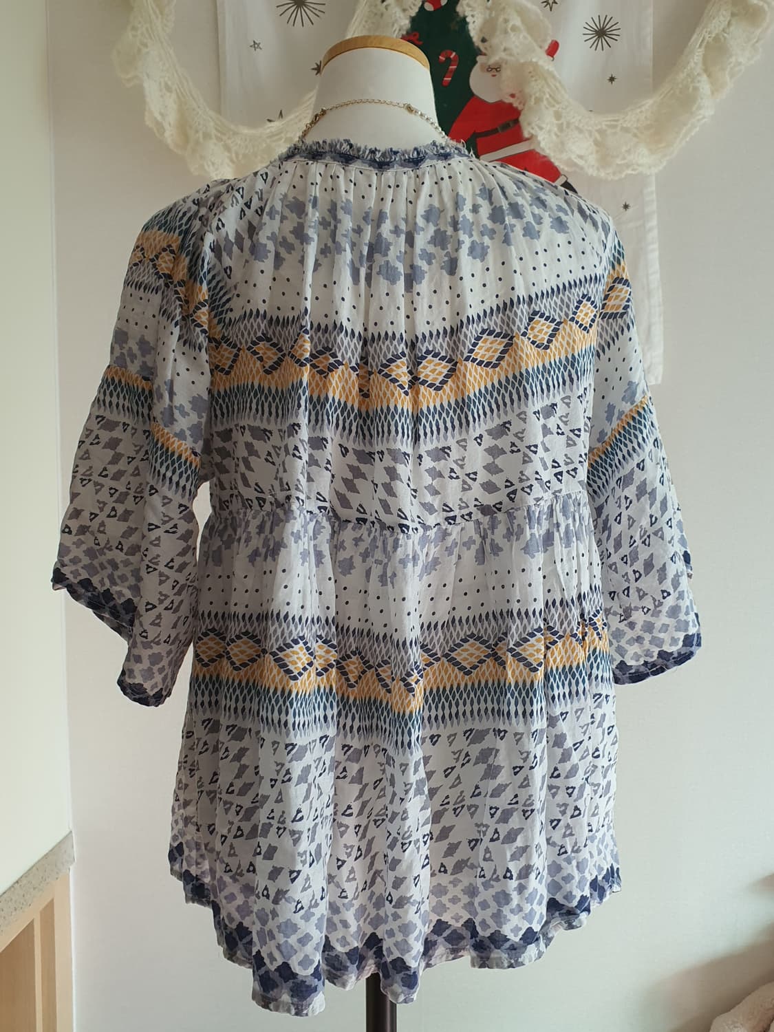 [히피룩] 패턴 블라우스 7부 Free 사이즈 보헤미안 상품이미지3