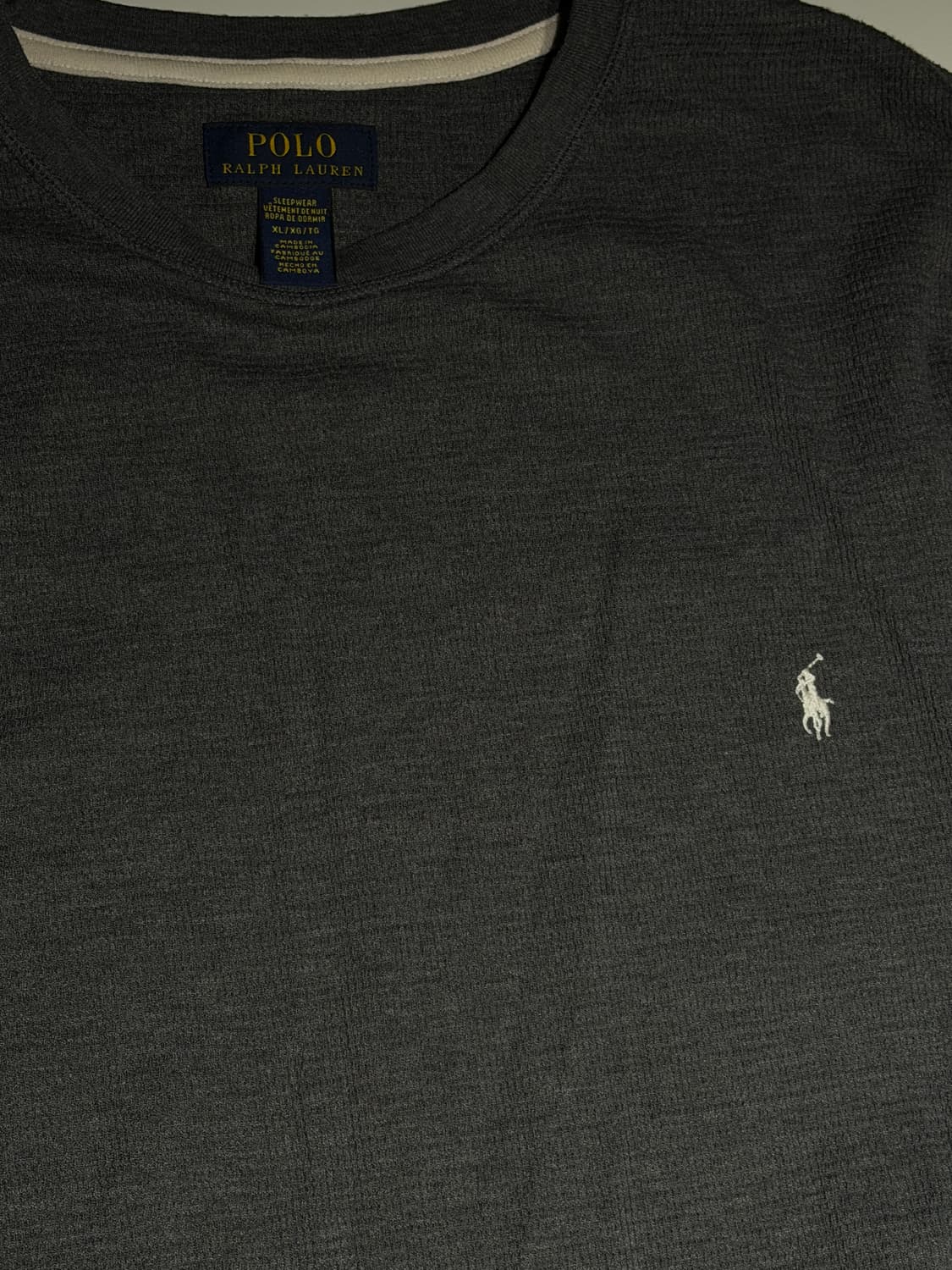 폴로 랄프로렌 와플니트 회색 XL 상품이미지2