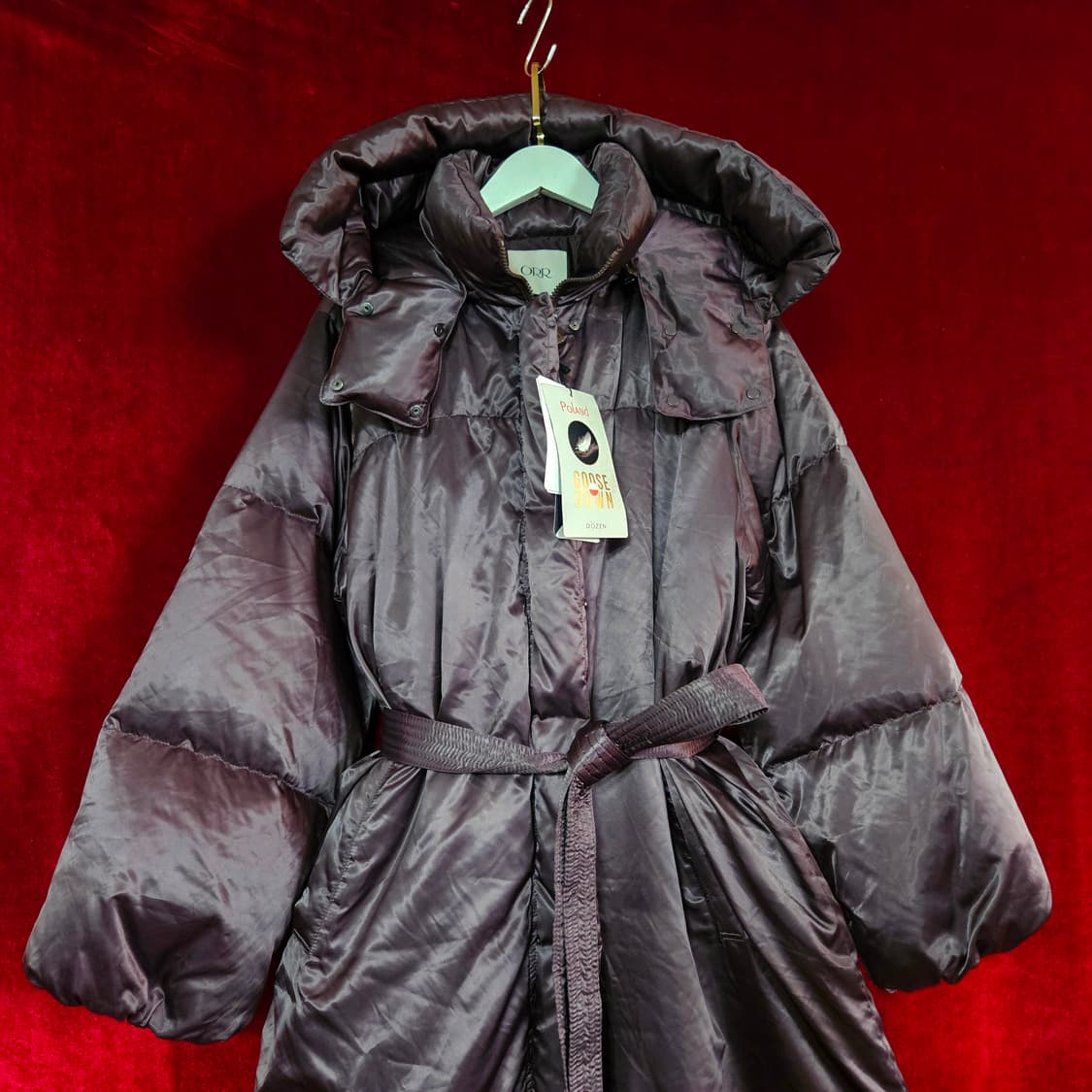 (새상품)오르(ORR) 23FW 폴란드 구스 벨티드 롱패딩 S size 상품이미지3
