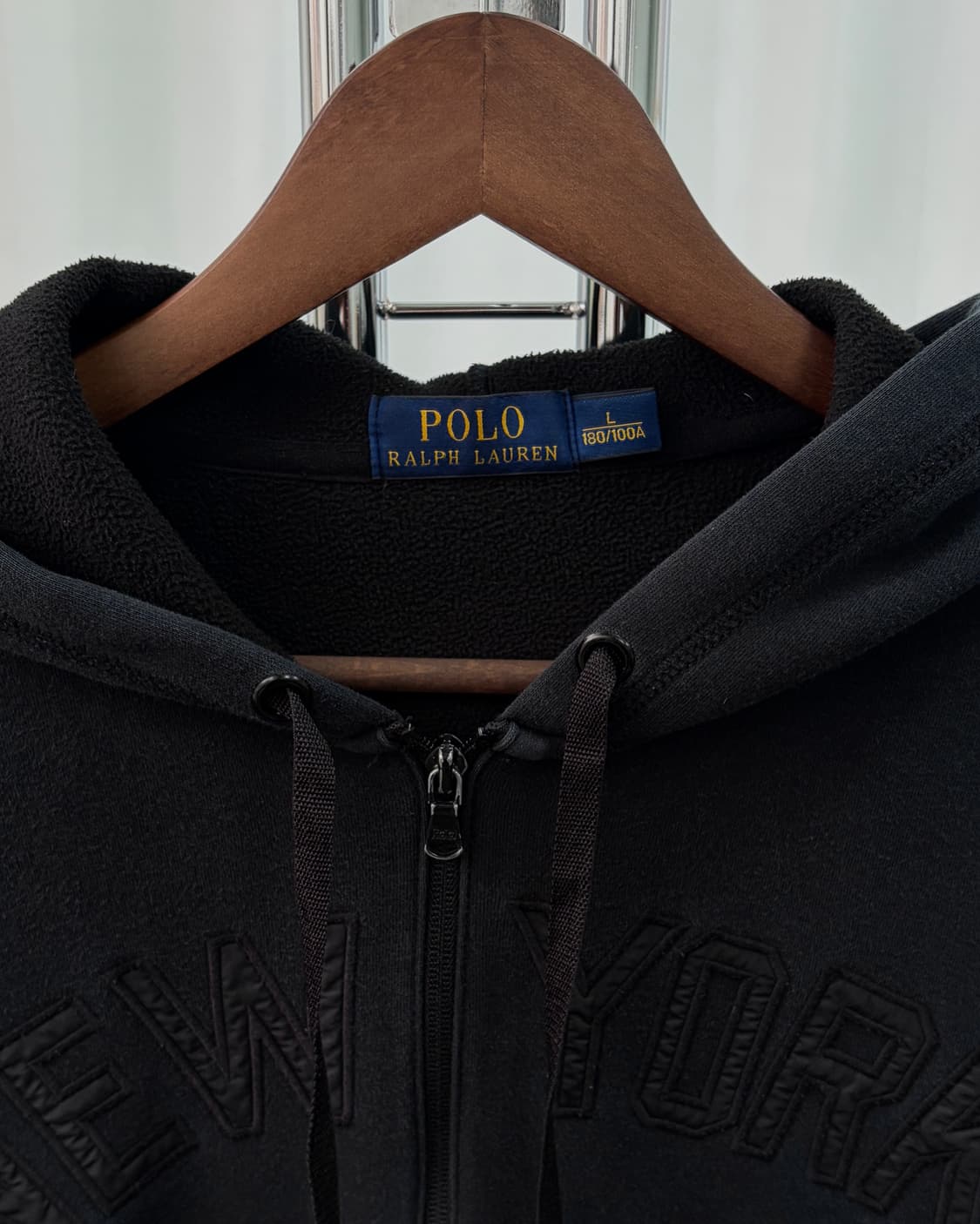 [L]폴로 랄프로렌 NEW YORK 블랙 후드집업 상품이미지6